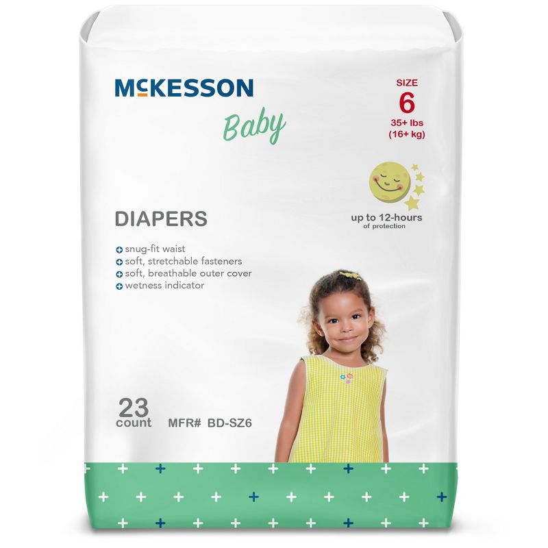 McKesson Baby Diapers, Disposable, Moderate Absorbency, Size 6, 3 of 5