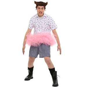HalloweenCostumes.com Ace Ventura Adult Pink Tutu Costume Mens, Wacky Classic Movie Halloween Outfit with Wig - 1 of 2