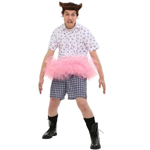 Halloweencostumes Ace Ventura Adult Pink Tutu Costume Mens Wacky Classic Movie Halloween Outfit With Wig Target