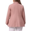 Agnes Orinda Women's Plus Size Double Breasted Lapel Long Sleeve Work Office Pea Coat with Pocket - 4 of 4