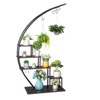 Karl Home 5 Layers Semicircle Iron Wood Suitable Home Decoration Plant Stand - 3 of 4