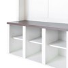 Sapphtopaz Farmhouse Hall Tree with Storage Bench & 6 Hooks Wooden Entryway Shoe Cabinet with 13 Cubbies & Adjustable Shelf for Entryway,Hallway - 4 of 4