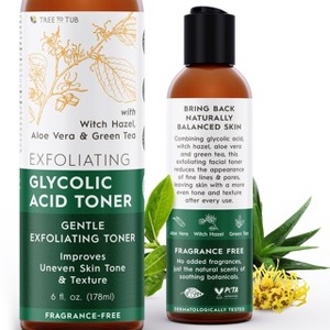 Tree To Tub Glycolic Acid Toner for Face Witch Hazel for Smooth Skin - Minimizes Appearance of Fine Lines - Vegan Exfoliating Toner for Women & Men - 1 of 4