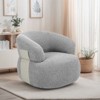 Nebula Vortex 33.1''Swivel Barrel Accent Chairs Upholstered Living Room Round Armchair - 4 of 4