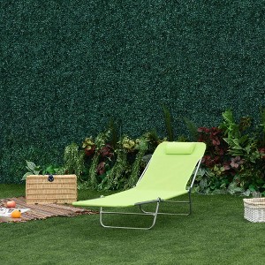 Maggift Patio Chaise Lounges, Portable Foldable Lounge Chair, Adjustable Angle Multifunctional Patio Lounge Chair, Green, 71.75"*22"*9.75" - 1 of 4