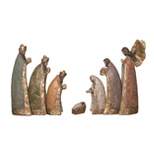 Transpac Resin 6 in. Bronze Christmas Rustic Nativity Set of 7