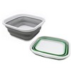 SAMMART 5.5L (1.4 Gallons) Set of 2 Collapsible Tub, Grey + Dark Sea Green - 2 of 4