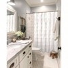 White Shower Curtain, Farmhouse Ruffle Fabric, Sheer, 72 Long - 3 of 4