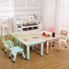 Kids Table and Chairs Set, Graffiti Desktop Plastic Children Art Table, Height Adjustable Toddler Table and Chair Set for Kids Ages 3-10 - 4 of 4