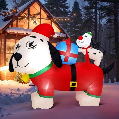 Presence 5ft Christmas Inflatable Decor - Doggie Family Of Two : Target