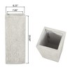 Syemin Outdoor Planters with Classic Design, Flower Planter Pot for Garden, Courtyard, Patio, White，8.25"*8.25"*20" - 4 of 4