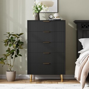 5 Drawer Dresser for Bedroom, 48” Tall Dresser Chest of Drawers, Modern Wood Storage Organizer - 1 of 4