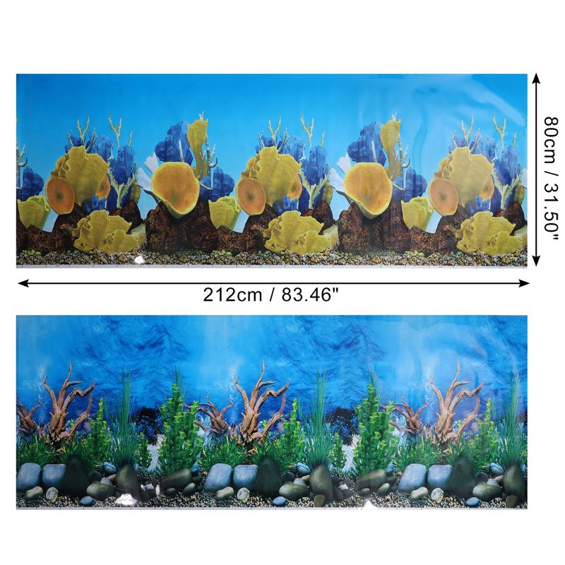 Unique Bargains Aquarium Fish Tank Background Poster Double-sided Fish Tank Background Decor Sticker 1pcs, 4 of 7