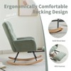 Sapphtopaz Accent Chair Rocking Chair High Backrest Lounge Upholstered Armchair with Solid Wood Legs Accent Chairs for Living Room, Bedroom - 4 of 4