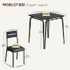 Dining Table for 2, Small Table and Chairs Set of 2, Square Dinette Set for 2, Dinner Table Set - 2 of 4