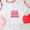 Simply Sage Market Women's Love Vibes Stars Checkered Short Sleeve Graphic Tee - 3 of 3