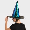 Adult Iridescent Sequin Witch Hat Costume Headwear - Hyde and EEK! Boutique™ Green - 2 of 3