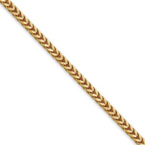 Black Bow Jewelry 2.5mm, 14k Yellow Gold, Solid Franco Chain Necklace - 1 of 4