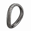 Black Bow Jewelry 3.25mm Stackable Black Plated Silver Curved Herringbone Band - 3 of 4