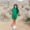 Kids' Organic Athletic Shorts Parakeet - Jackalo - 2 of 4