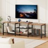 67" TV Stand with LED Lights for 55–75" TVs, Large Entertainment Center with Power Outlets & Storage - 2 of 4