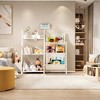 Vynxaria Bookshelf Series 24 in. Wide  3 / 4 Shelf Kids Bookcase with Side Pockets for Nurseries Playrooms and Classrooms - 2 of 4