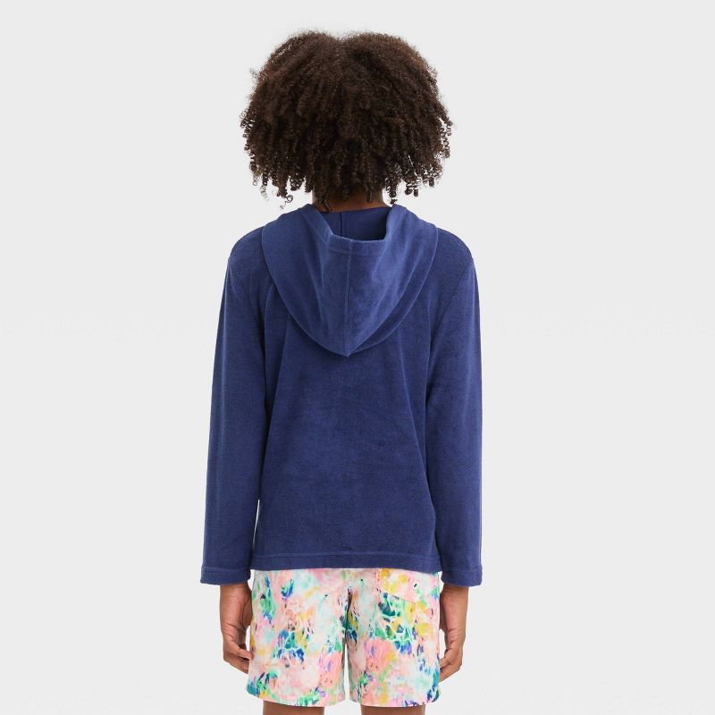 Boys' Solid Zip-Up Cover Up Top - Cat & Jack™, 3 of 5