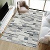 Modern Washable Geometric Area Rug, Ultra-Thin Low-Pile Non-Slip Accent Carpet, Soft and Stain Resistant for Living Room, Bedroom, Dining - 4 of 4