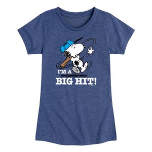 Girls' - Peanuts - I'm A Big Hit Fitted Short Sleeve Graphic T-Shirt - 1 of 4