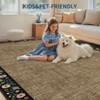 Washable Area Rug, Farmhouse Floral Bordered Bedroom Carpet, Indoor Non-Slip Nursery Mat Soft Non Shedding Stain Resistant Carpet - 4 of 4
