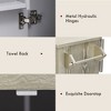 NicBex Rolling Kitchen Island Cart with Cabinets and Drop Leaf Countertop,Kitchen Island on Wheels with Towel Rack,Island Table for Kitchen,Champagne - 4 of 4