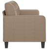 vidaXL 3-Seater Sofa in Cappuccino Faux Leather – Stain-Resistant & Spacious Lounge Couch with Sleek Modern Design and Sturdy Metal Frame - 3 of 4