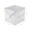 Deflecto Desk Cube with X Dividers Clear Plastic 6 x 6 x 6 350201 - image 4 of 4