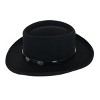 Kenny K Men's Australian Wool Felt Gambler Hat with Concho Hatband - 3 of 4