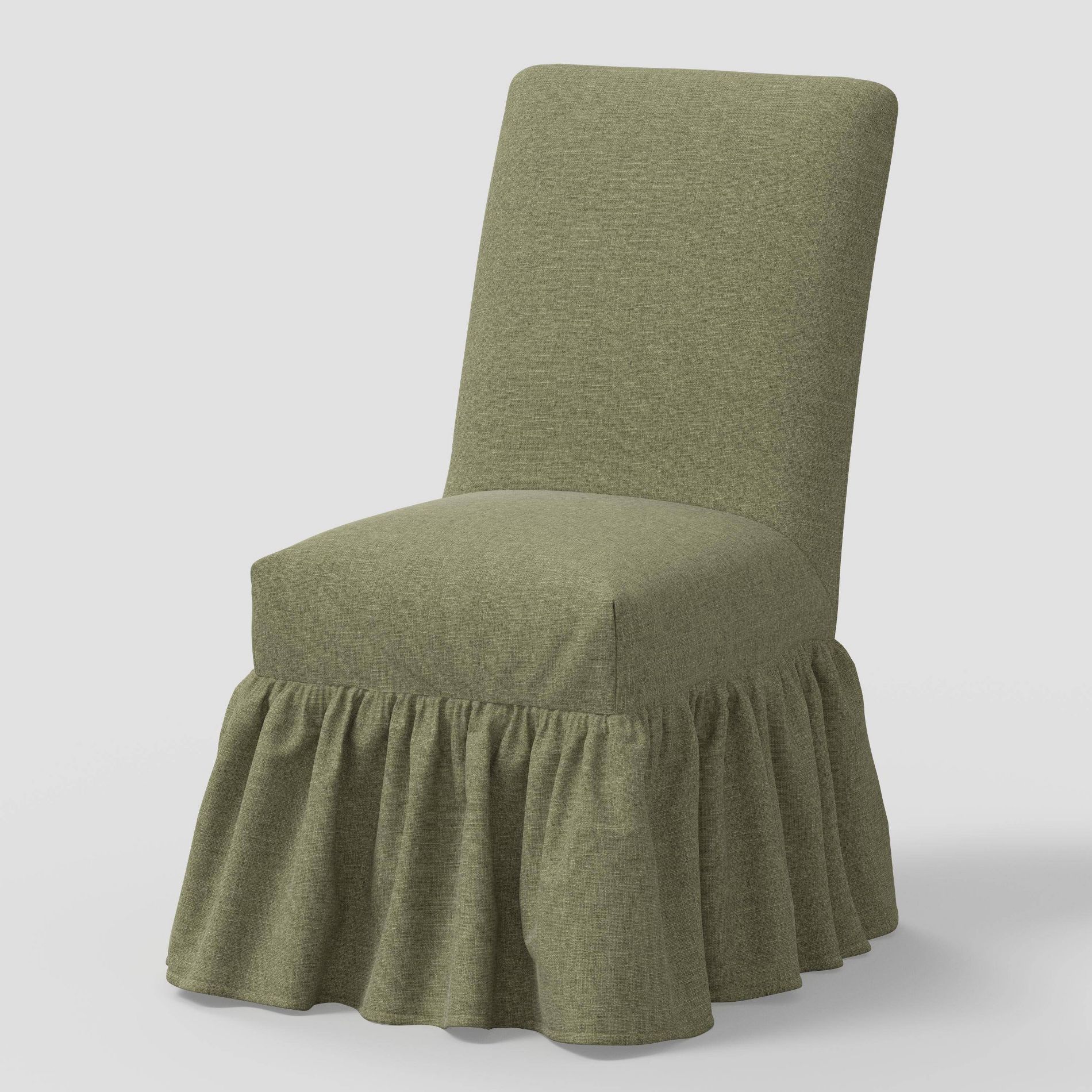 Ruffled Slipcover Dining Chair in Zuma Laurel - Threshold™ designed with Studio McGee