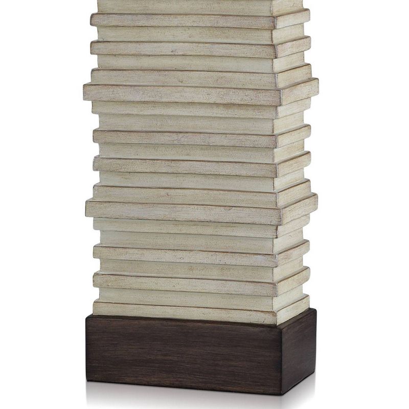 31&#34; Casual Stacked Plate Design Table Lamp Cream - StyleCraft, 4 of 7