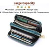 Clotth Womens Wallet - Large Capacity RFID Blocking Leather Wallet for Women Double Zipper Wristlet Clutch for Phone,Travel & Daily Use - 4 of 4