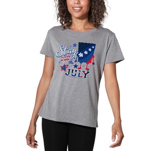 Women's Spongebob Squarepants Stay Fly On The 4th Of July Loose T-Shirt - 1 of 4
