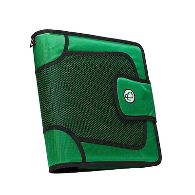 Case-it The Open Tab Binder with Tab File, O-Ring, 2 Inches, Green