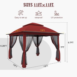 Yardsight 11 Ft. X 11 Ft. Pop Up Portable Gazebo With Mosquito Netting - 1 of 4