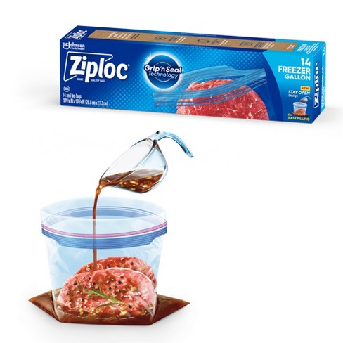 Ziploc Freezer Gallon Bags With Grip 'n Seal Technology - 14ct : Target