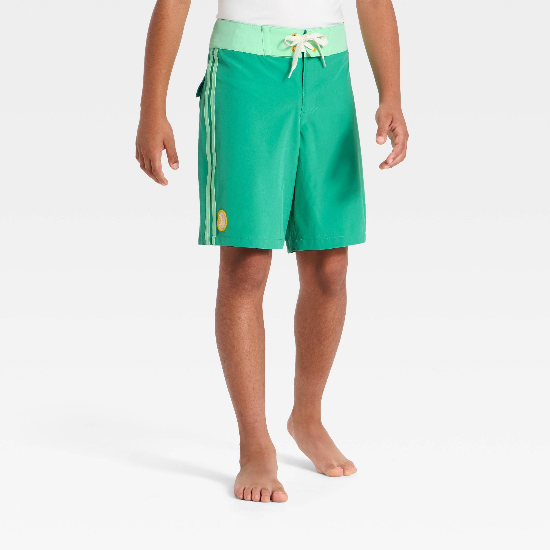 Boys' Solid Boardshort with Side Taping - art class™ Green