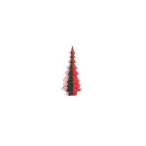 Storied Home Handmade Paper Folding Honeycomb Tree with Gold Glitter Edge, Red, Green and Pink - 1 of 1