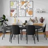 LeisureMod Tule Modern 71" Oval Dining Table with MDF Top and Black Steel Legs - 3 of 4