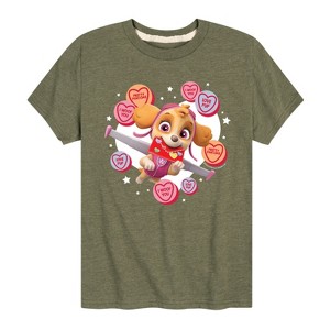 Boys' - Paw Patrol - Skye Conversation Hearts Short Sleeve Graphic T-Shirt - 1 of 4