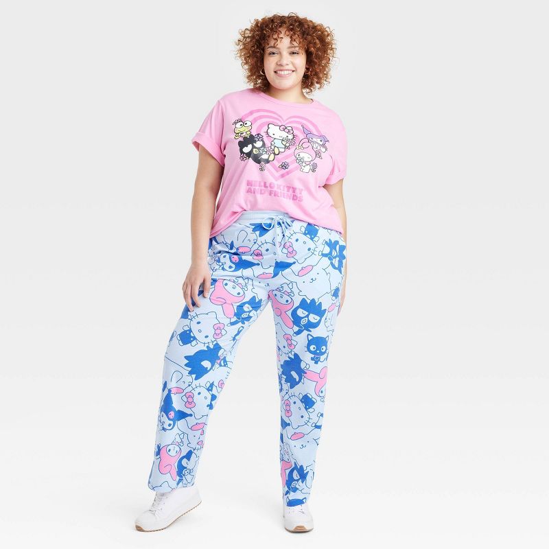 Women's Hello Kitty and Friends Graphic Pants - Blue, 3 of 4