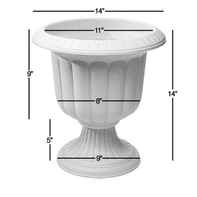 Stone 14-Inch Classic Grecian Urn Planter