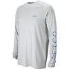 AFTCO Samurai Heathered Long Sleeve Shirt Brilliant Blue Heather, Large - 3 of 4