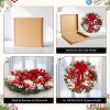 GAOMON Pre-Lit Christmas Wreath for Front Door, 24 Inch Large Lighted Wreath with Xmas Balls, Red Bow & Berries - 4 of 4
