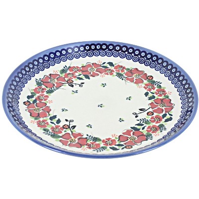 Blue Rose Polish Pottery T02 Galia Dessert Plate